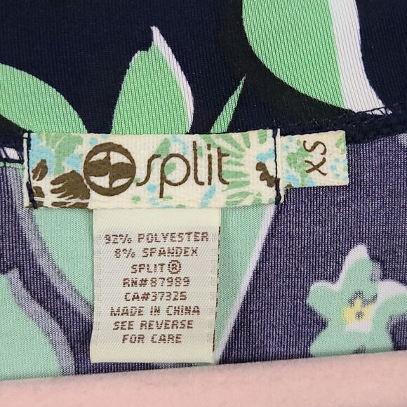 Split Skate/Surf Floral Print Flutter Sleeve Stretchy Knit V-Neck Dress Summer - Picture 6 of 10